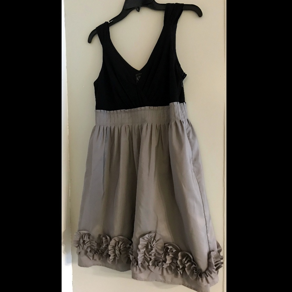 Black and grey floral babydoll dress, size 10